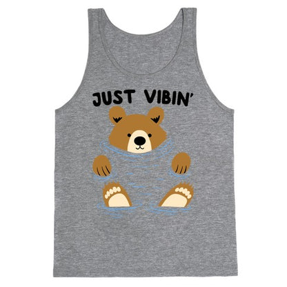 Just Vibin' River Bear Tank Top
