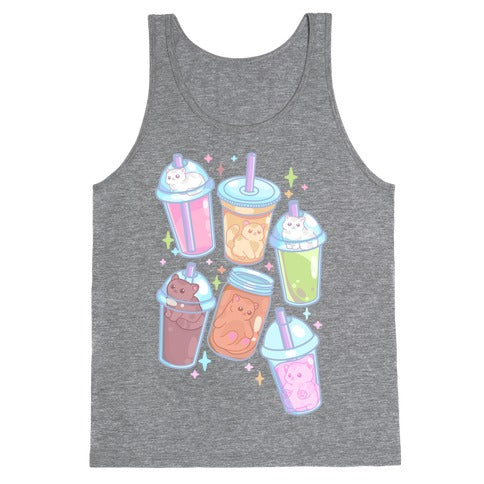 Kawaii Cat Cafe Drinks Tank Top