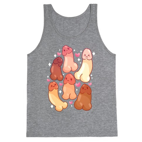 Kawaii Penises Pattern Tank Top