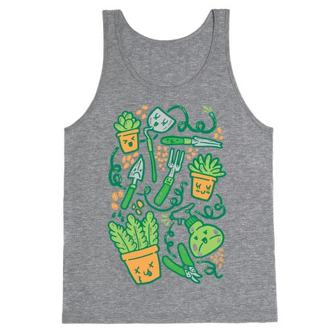 Kawaii Plants and Gardening Tools Tank Top