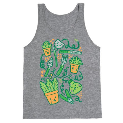 Kawaii Plants and Gardening Tools Tank Top