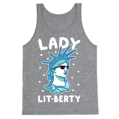 Lady Lit-berty (White) Tank Top