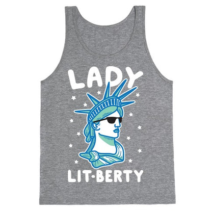 Lady Lit-berty (White) Tank Top