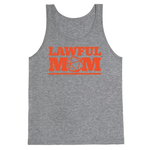 Lawful Mom White Print Tank Top