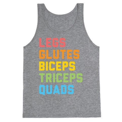 Legs Glutes Biceps Triceps Quads LGBTQ Fitness Tank Top