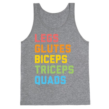 Legs Glutes Biceps Triceps Quads LGBTQ Fitness Tank Top