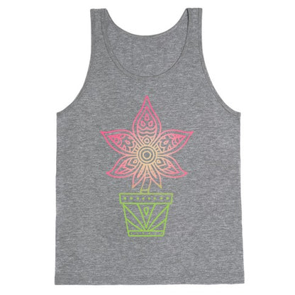 Mandala Weed Flower Tank Top