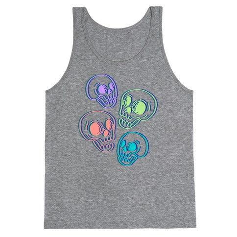Pastel Skulls Glitch Tank Top