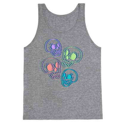 Pastel Skulls Glitch Tank Top