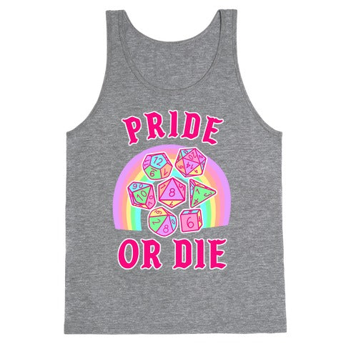 "Pride or Die" DnD Dice Pastel Tank Top