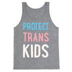 Protect Trans Kids White Print Tank Top
