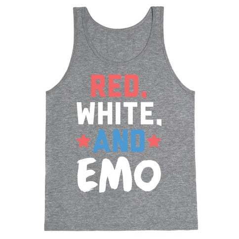 Red, White, And Emo Tank Top