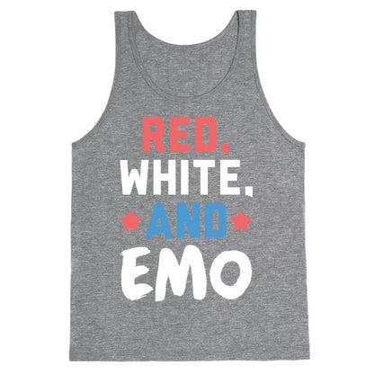 Red, White, And Emo Tank Top