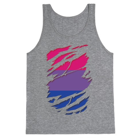 Ripped Shirt: Bi Pride Tank Top