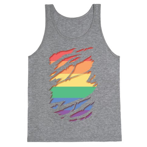 Ripped Shirt: Gay Pride Tank Top