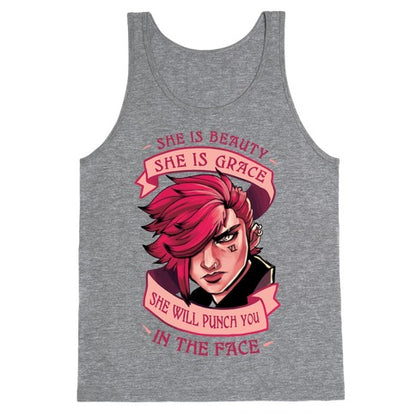She is Beauty, She Is Grace, She will Punch You In The Face Tank Top