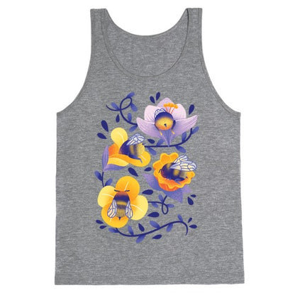 Sleepy Bumble Bee Butts Floral Tank Top