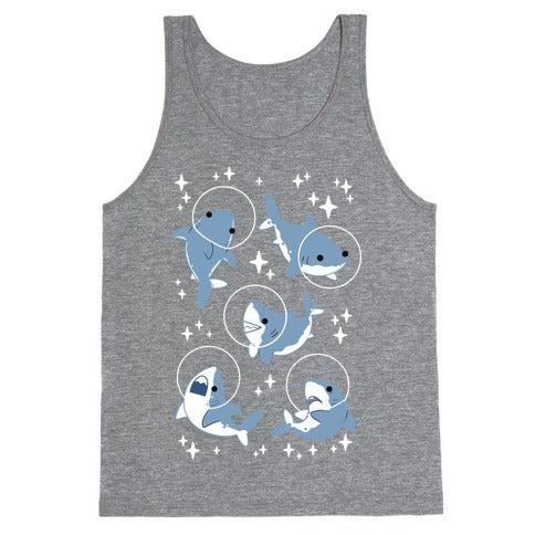 Space Shark Pattern Tank Top