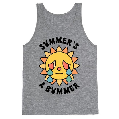Summer's A Bummer (Retro Sad Sun) Tank Top