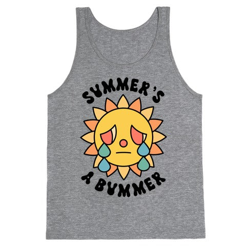 Summer's A Bummer (Retro Sad Sun) Tank Top