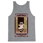 The Hermit Raccoon Tarot Card Tank Top