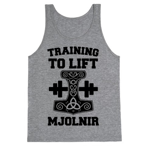 Training to Lift Mjolnir Tank Top