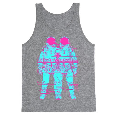 Twin Astronaut Glitch Tank Top