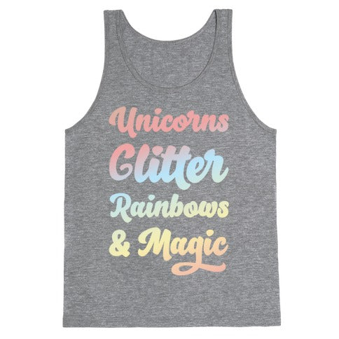 Unicorns Glitter Rainbows & Magic Tank Top