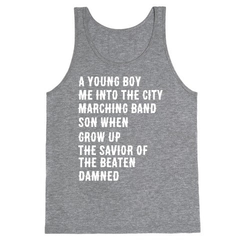 When I Was a Young Boy (1 of 2 pair) Tank Top