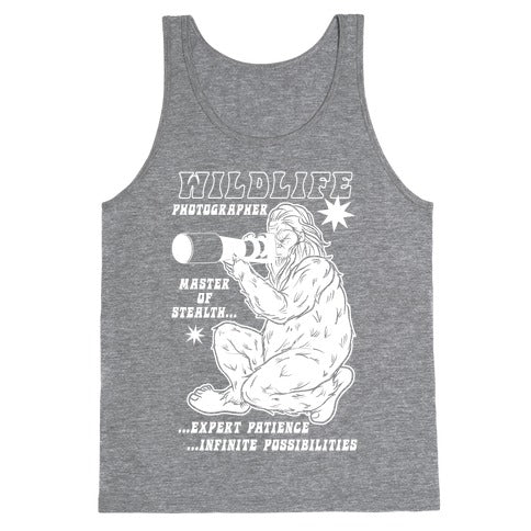 Wildlife Photographer Bigfoot Tank Top