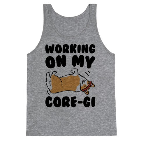 Working On My Core-gi Parody Tank Top