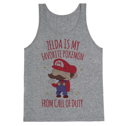 Zelda Is My Favorite Pokemon Tank Top