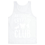 Antisocial Cryptid Club White Print Tank Top