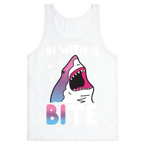 Bi With A Bite Bisexual Shark Tank Top