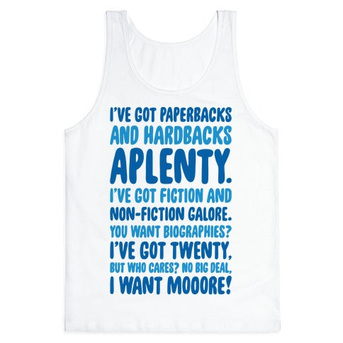 Book Lover's Part of Your World Parody Tank Top