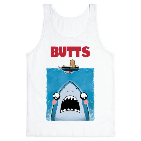 BUTTS Jaws Parody Tank Top