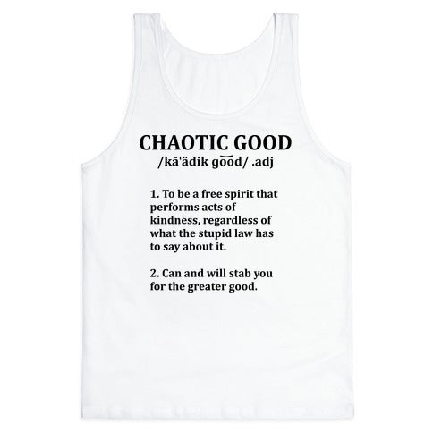 Chaotic Good Definition Tank Top