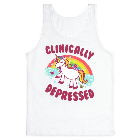 Clinically Depressed Unicorn Tank Top