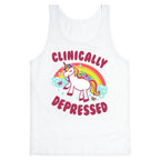 Clinically Depressed Unicorn Tank Top