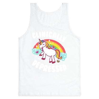 Clinically Depressed Unicorn Tank Top