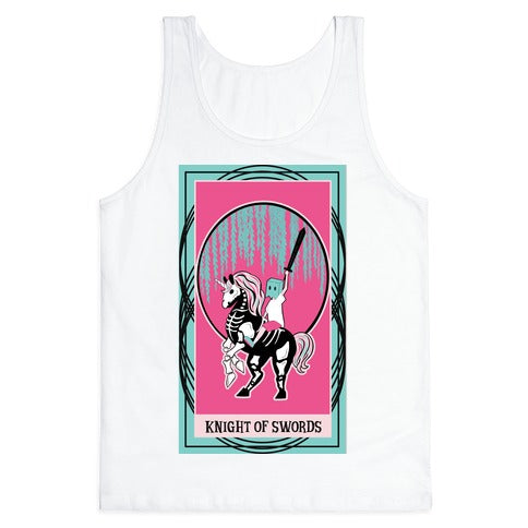 Creepy Cute Tarots: Knight of Swords Tank Top