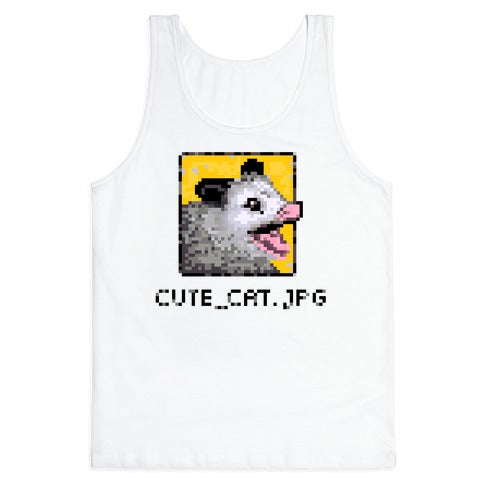 Cute_Cat.Jpg Screaming Pixelated Possum Tank Top