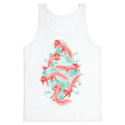 Cute Pastel Axolotls Tank Top