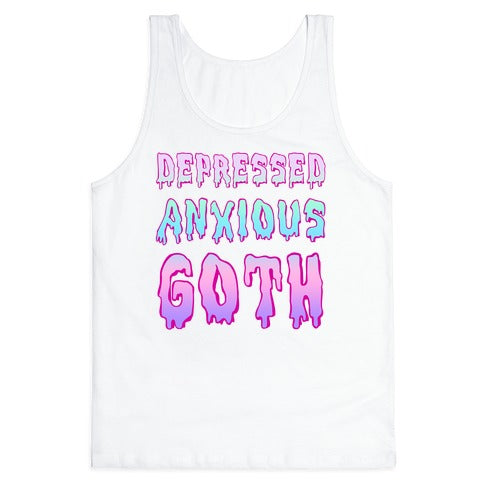 Depressed Anxious Goth Tank Top