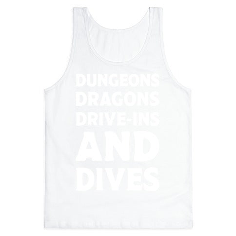 Dungeons Dragons Drive-ins And Dives Tank Top