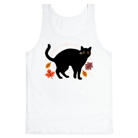 Feral Girl Fall Black Cat Tank Top