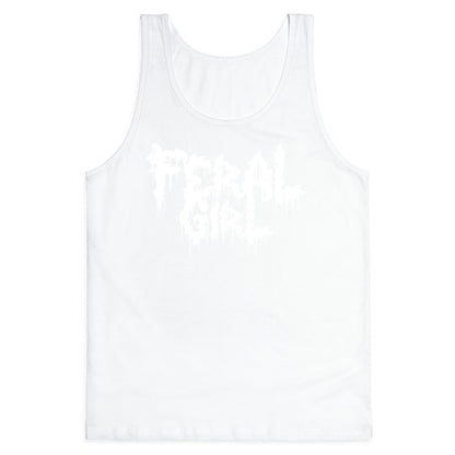 Feral Girl Metal Band Parody Tank Top