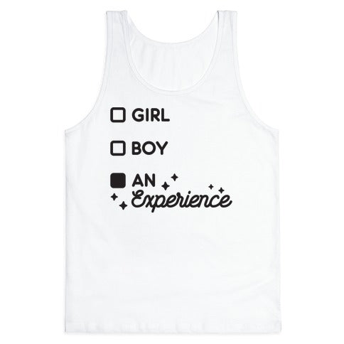 Girl, Boy, An Experience Checklist  Tank Top