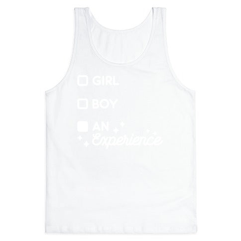 Girl, Boy, An Experience Checklist Tank Top