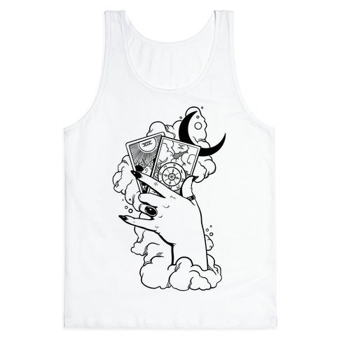 Hand Holding Tarot Cards Tank Top